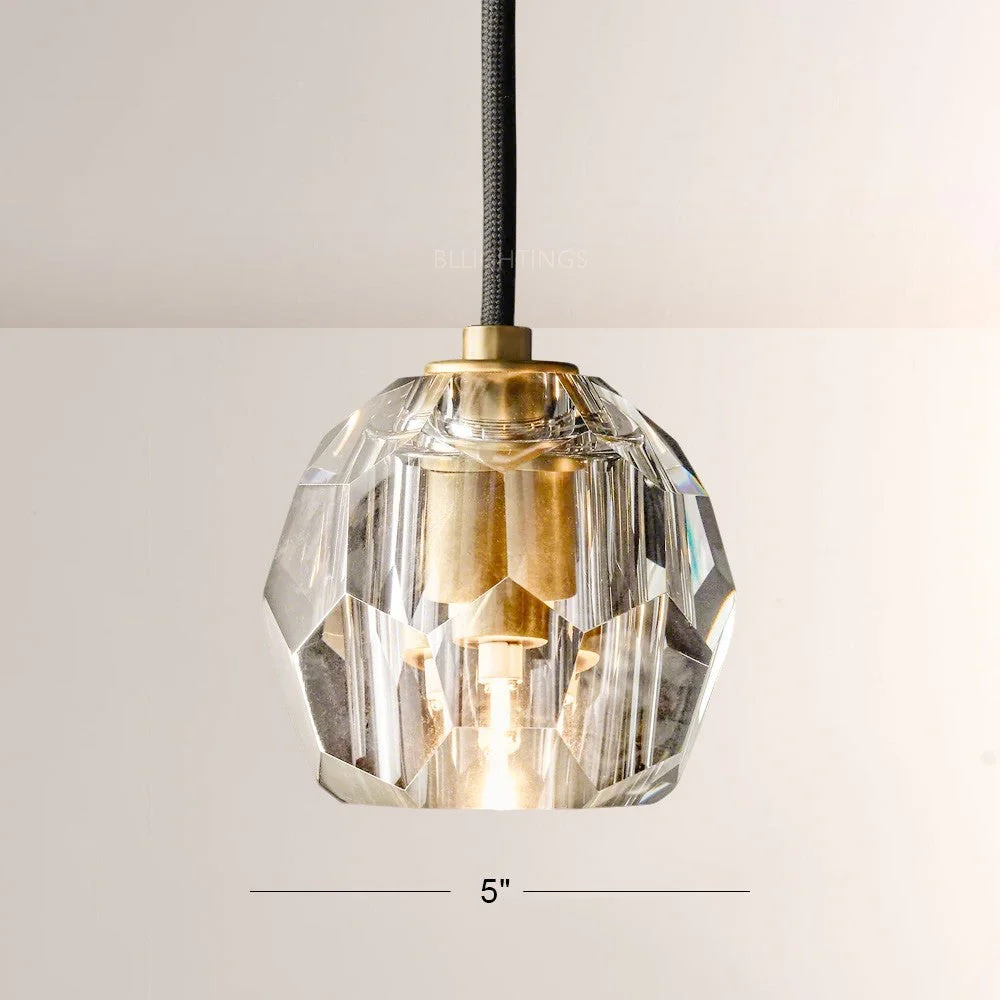Crystal Globe Pendant Light G9 Brass Mini Ceiling Hanging Lamp - Image 14