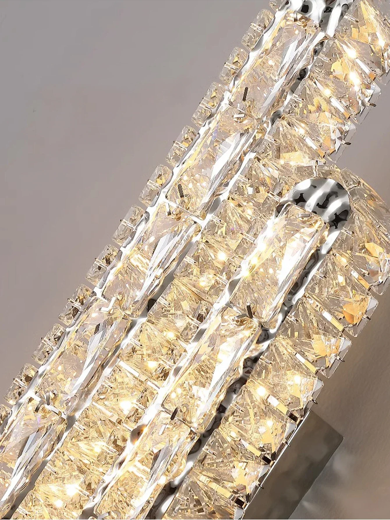 Crystal Strip Wall Sconce Gold Silver LED Living Room Bedside Corridor Light - Image 6