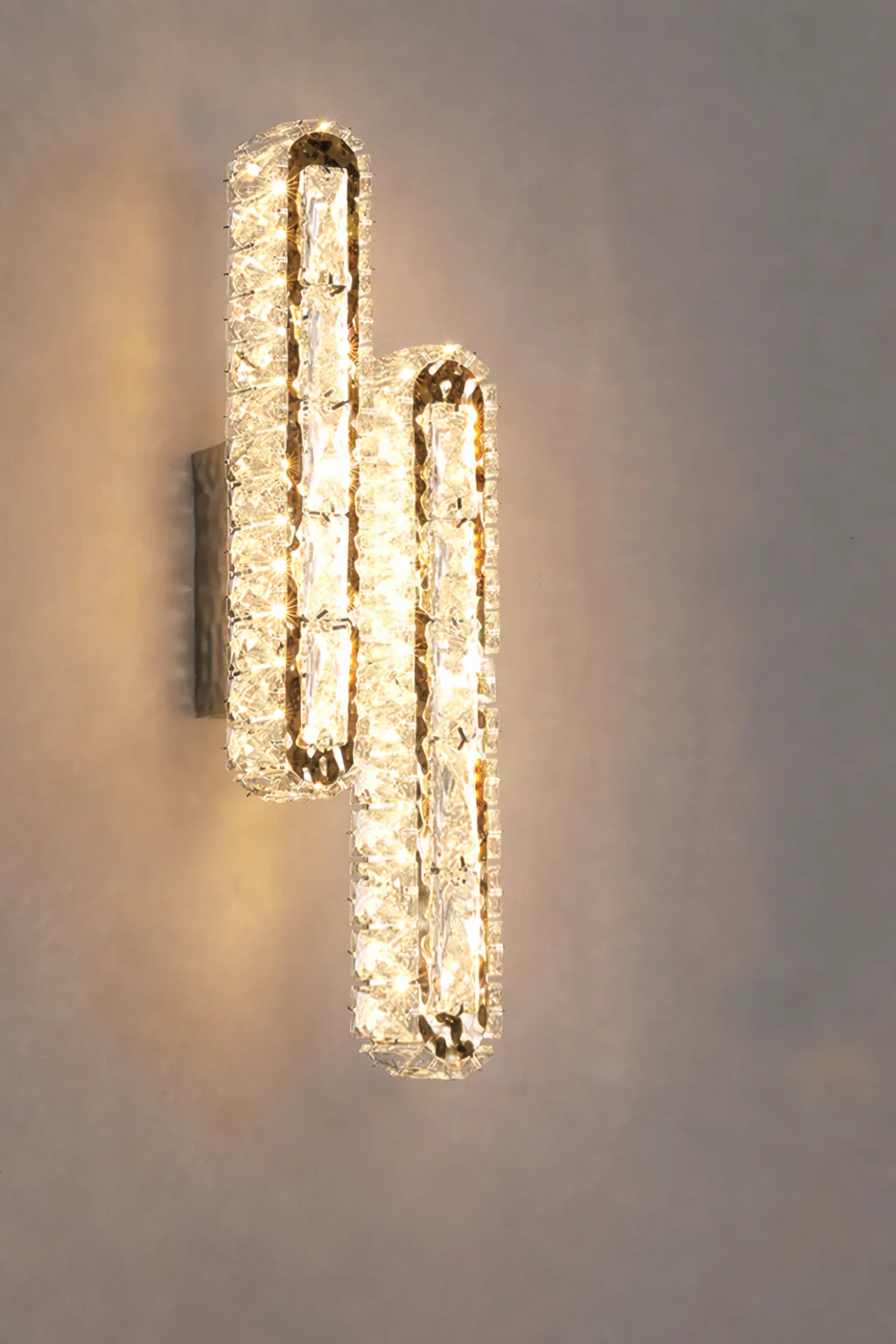 Crystal Strip Wall Sconce Gold Silver LED Living Room Bedside Corridor Light - Image 9