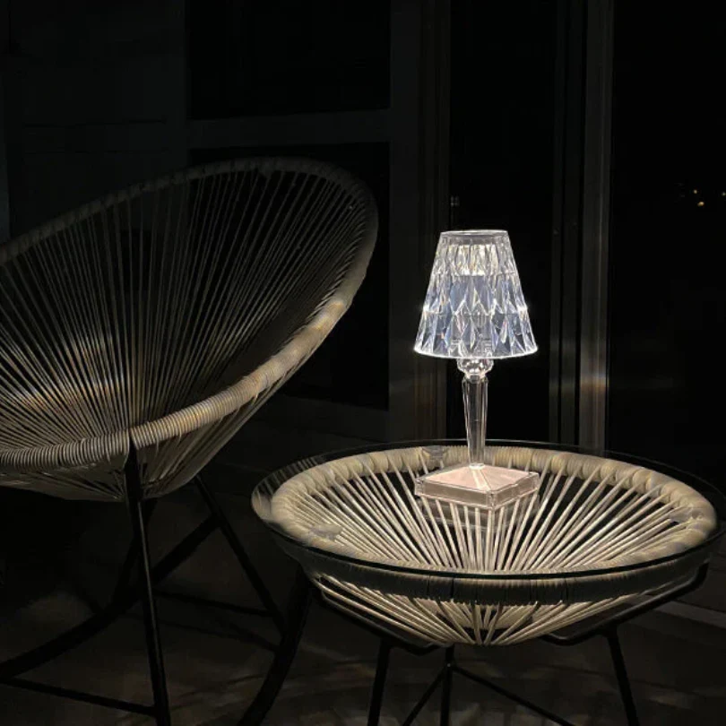Crystal Table Lamp Luxury Bedside Nightstand Glam Lighting Decor - Image 14