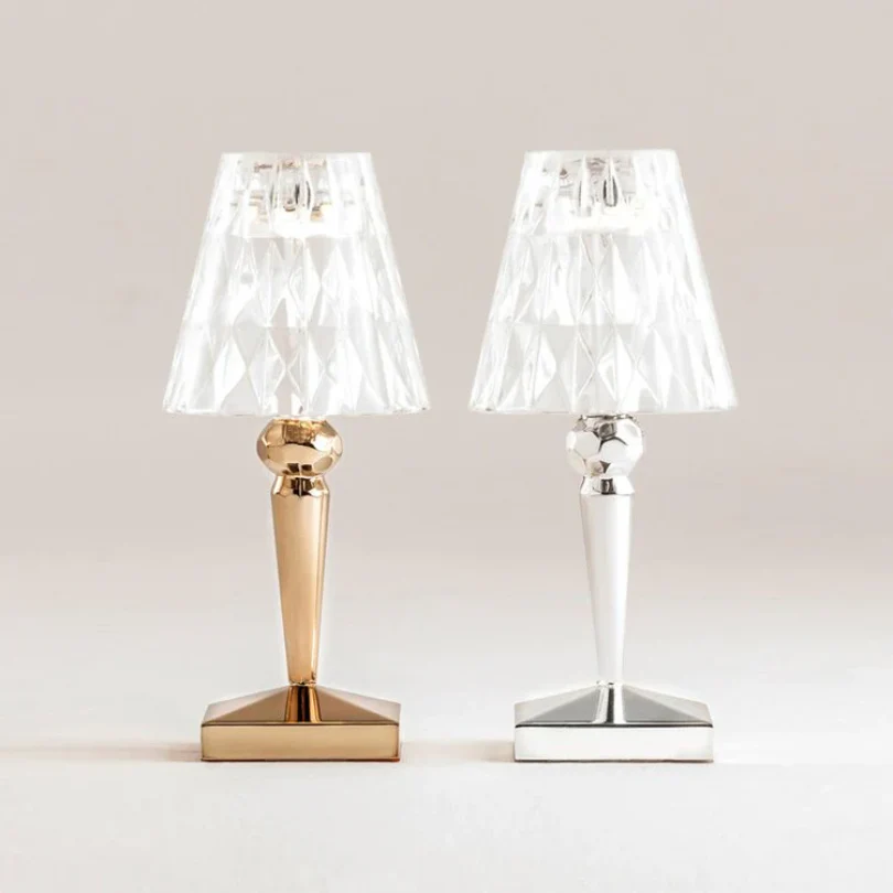 Crystal Table Lamp Luxury Bedside Nightstand Glam Lighting Decor - Image 6