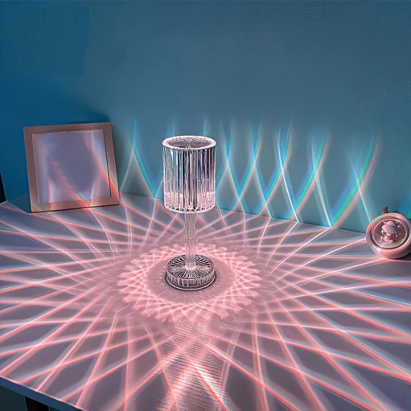 Crystal Touch Control Bedside Lamp – Dimmable USB LED Light with Rechargeable Battery - Image 4