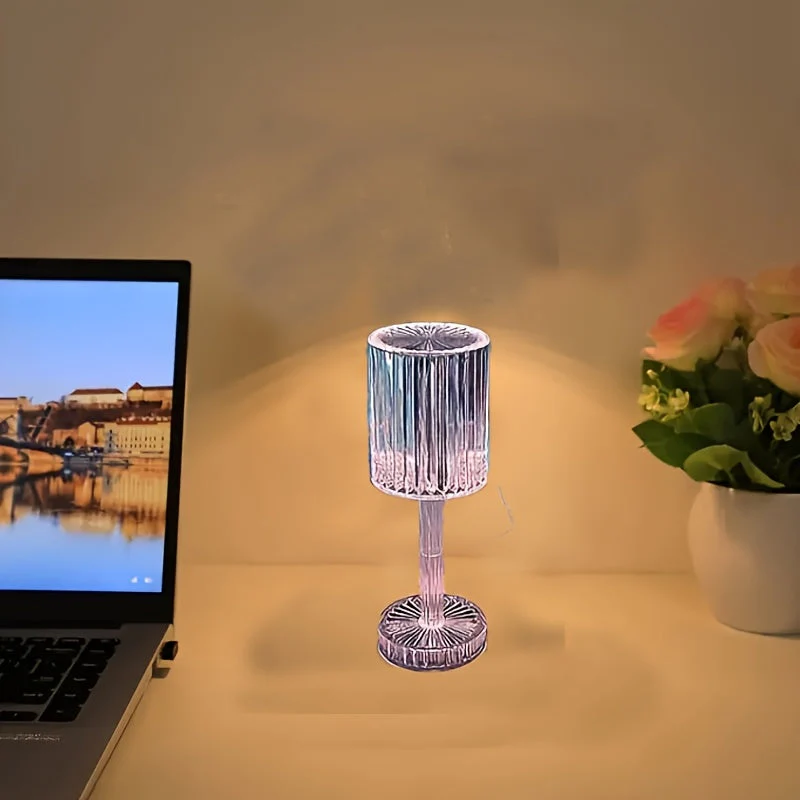 Crystal Touch Control Bedside Lamp – Dimmable USB LED Light with Rechargeable Battery - Image 5