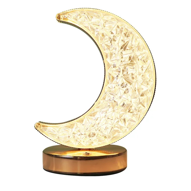 Crystal Touch LED Night Light – USB Dimmable Moon Lamp for Bedroom & Girls Room - Image 12