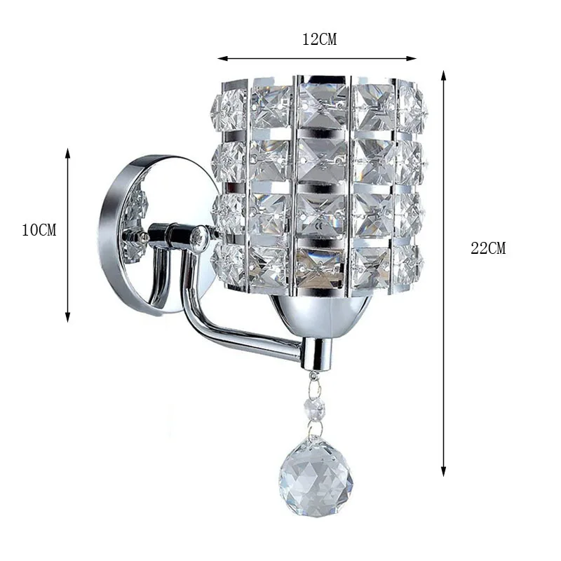 Crystal Wall Lamp – Gold/Silver Decorative Sconce Light for Bedroom & Living Room - Image 13