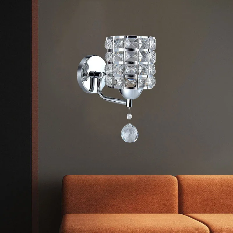 Crystal Wall Lamp – Gold/Silver Decorative Sconce Light for Bedroom & Living Room - Image 5