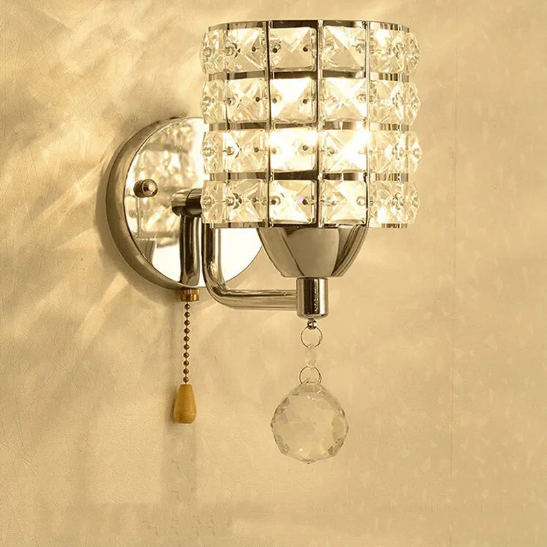 Crystal Wall Lamp – Gold/Silver Decorative Sconce Light for Bedroom & Living Room - Image 9