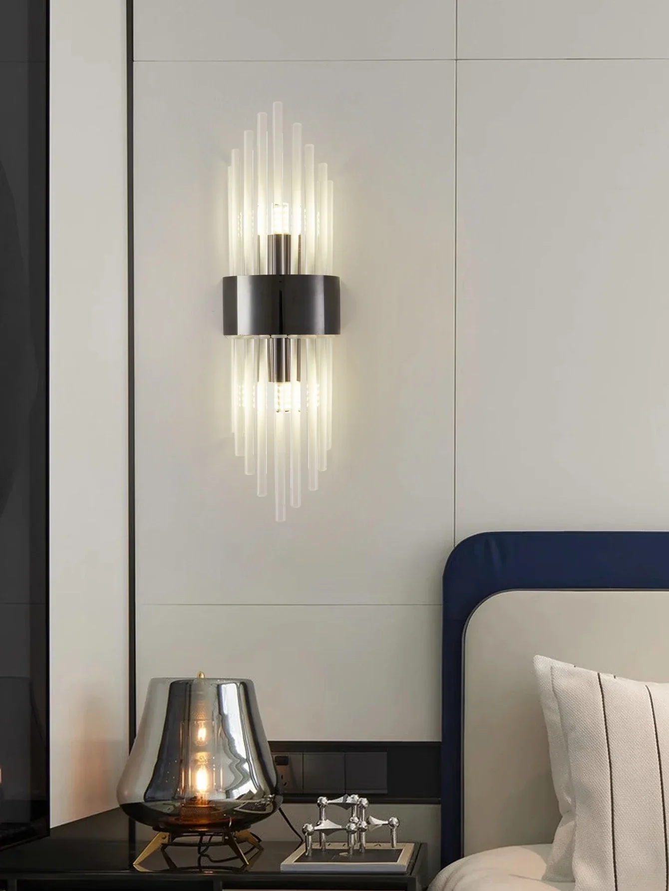 Crystal Wall Sconce G9 – Gold/Black Stainless Steel Light for Bedroom & Living Room - Image 4