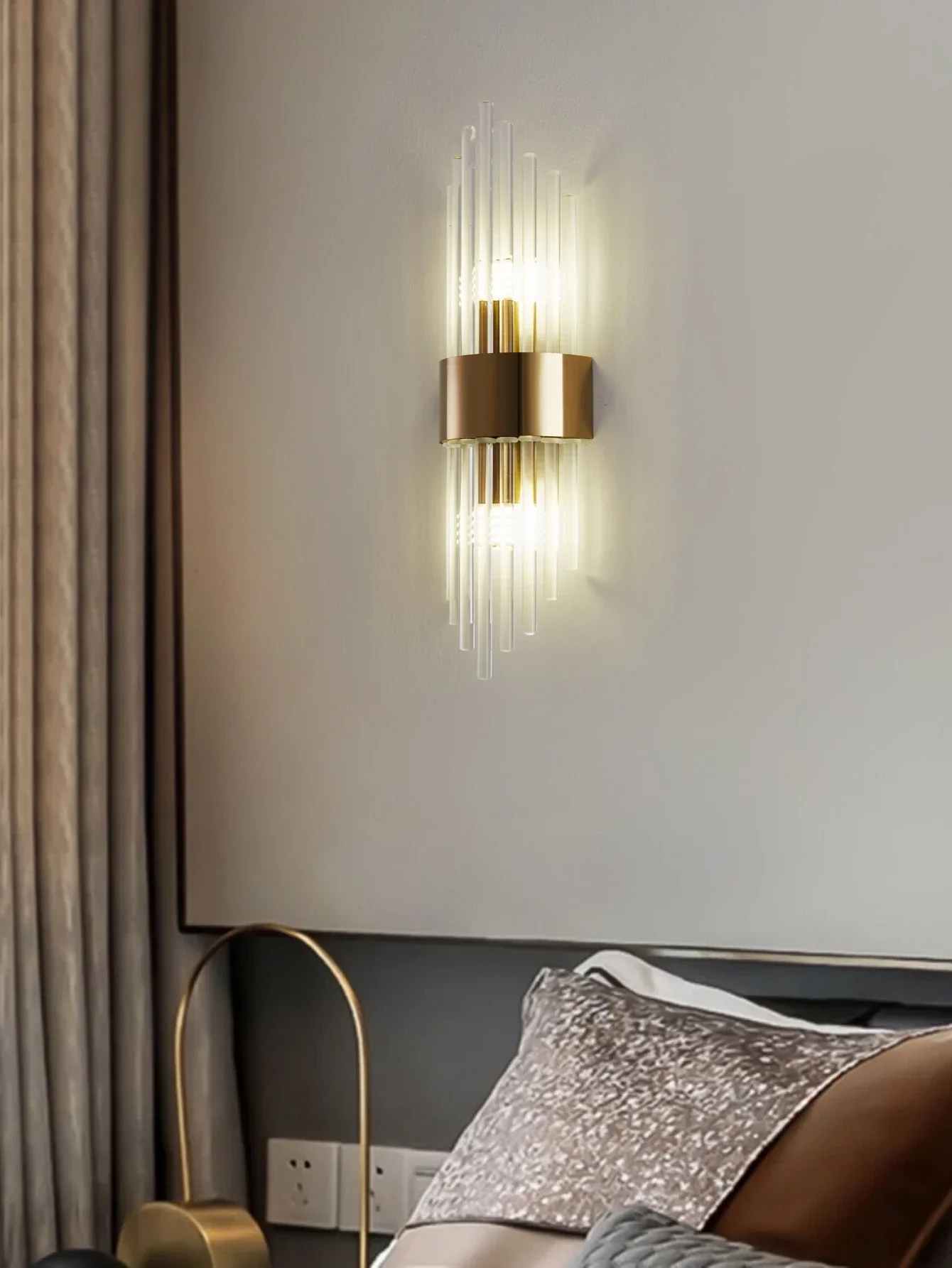 Crystal Wall Sconce G9 – Gold/Black Stainless Steel Light for Bedroom & Living Room - Image 6