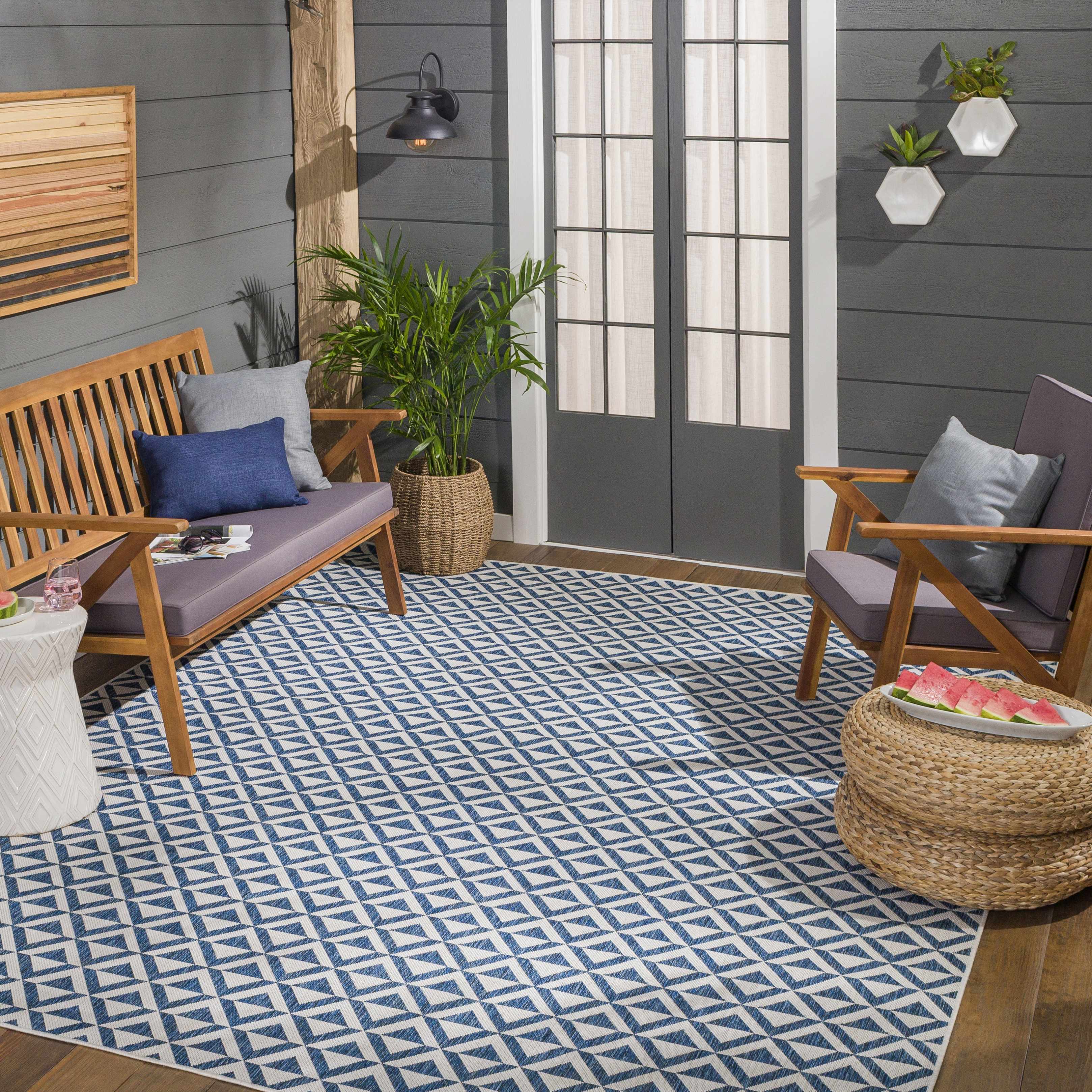 Cumby Denim Outdoor Area Carpet - Image 10