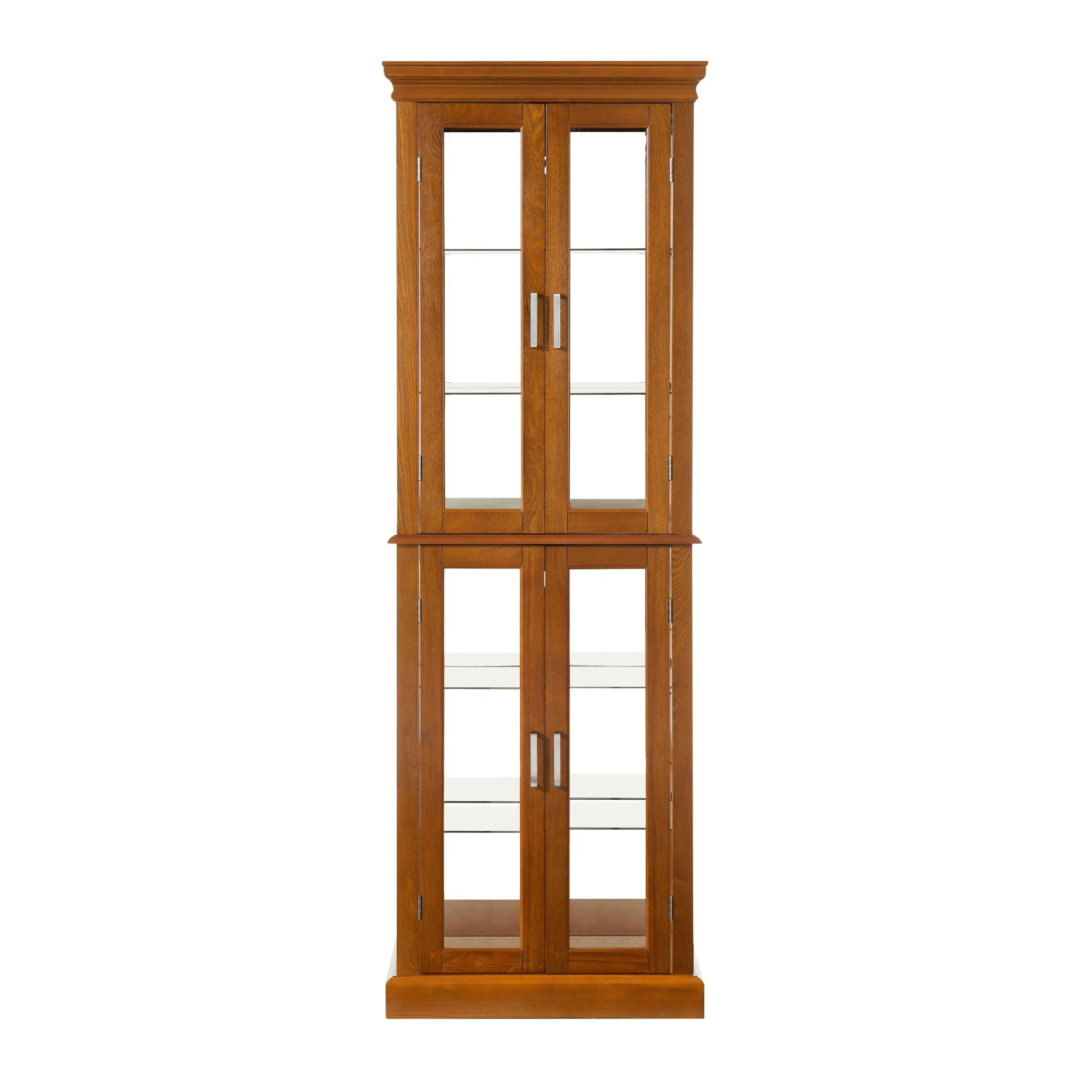 Curio Cabinet Lighted Curio Diapaly Cabinet With Adjustable Shelves And Mirrored Back Panel, Tempered Glass Doors (6 Tier), (E26 Light Bulb Not Included) - Image 3