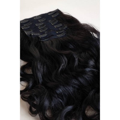 Curlkalon Soft Curl 10 Inch Clip-In Hair Extensions 9ct Natural Black - Image 6