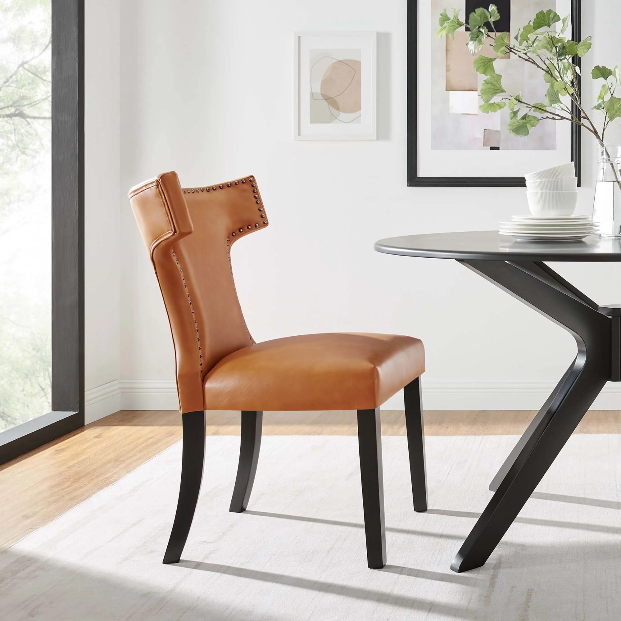 Curve Vegan Leather Dining Chair by Modway - Image 7