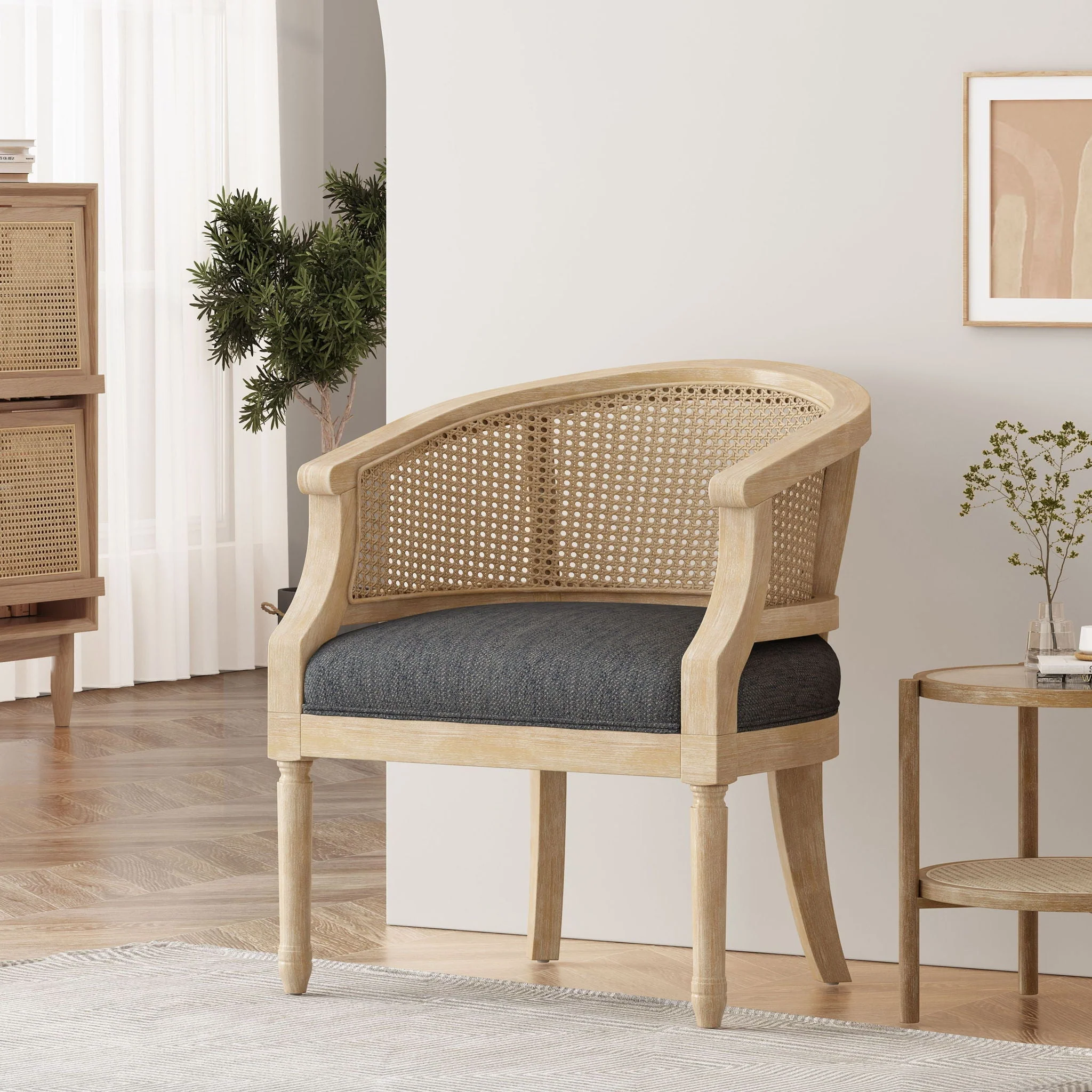 Curved Backrest Accent Chair - Image 3