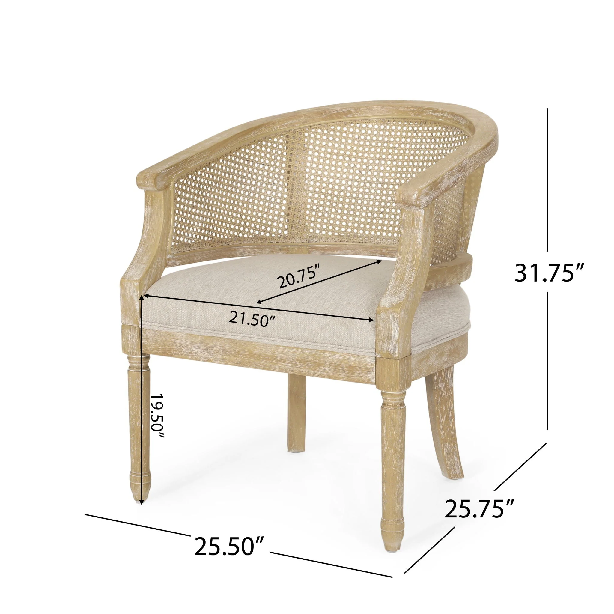 Curved Backrest Accent Chair - Image 4