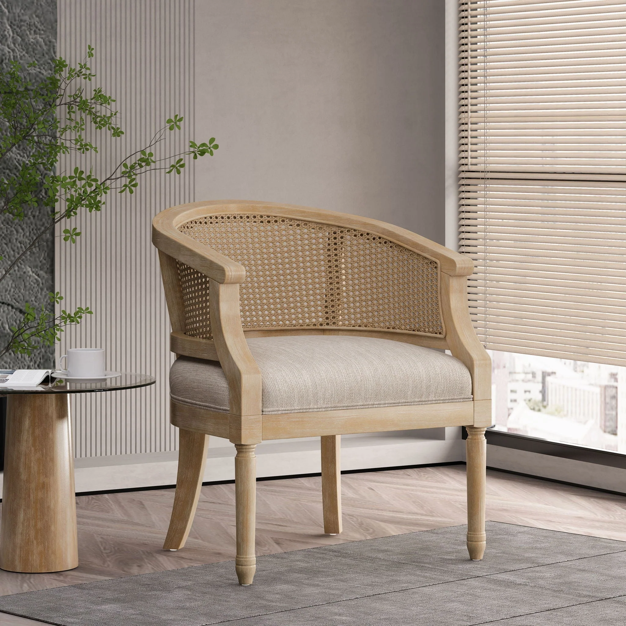 Curved Backrest Accent Chair - Image 6