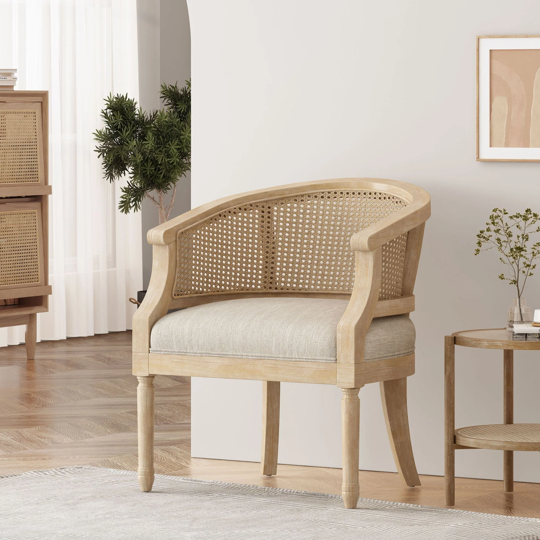 Curved Backrest Accent Chair - Image 7