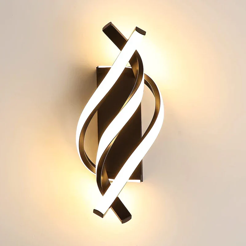 Curved Spiral LED Wall Lamp – Modern Light Fixture for Bedroom, Living Room, Hall - Image 11