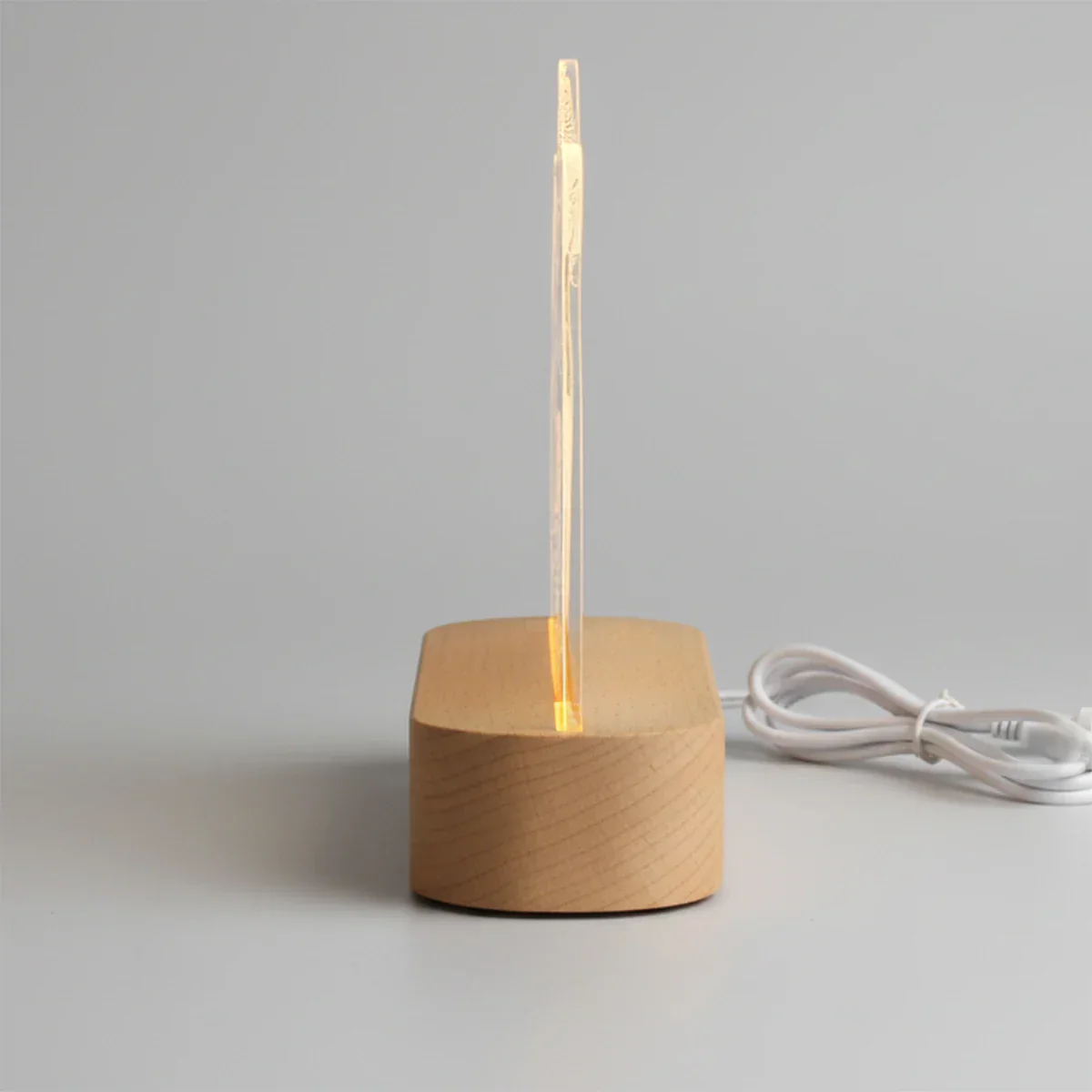 Custom 3D Photo Lamp LED Night Light Wooden Base Personalized Gift - Image 2
