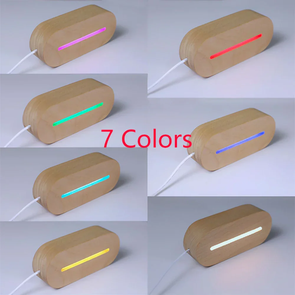 Custom 3D Photo Lamp LED Night Light Wooden Base Personalized Gift - Image 6