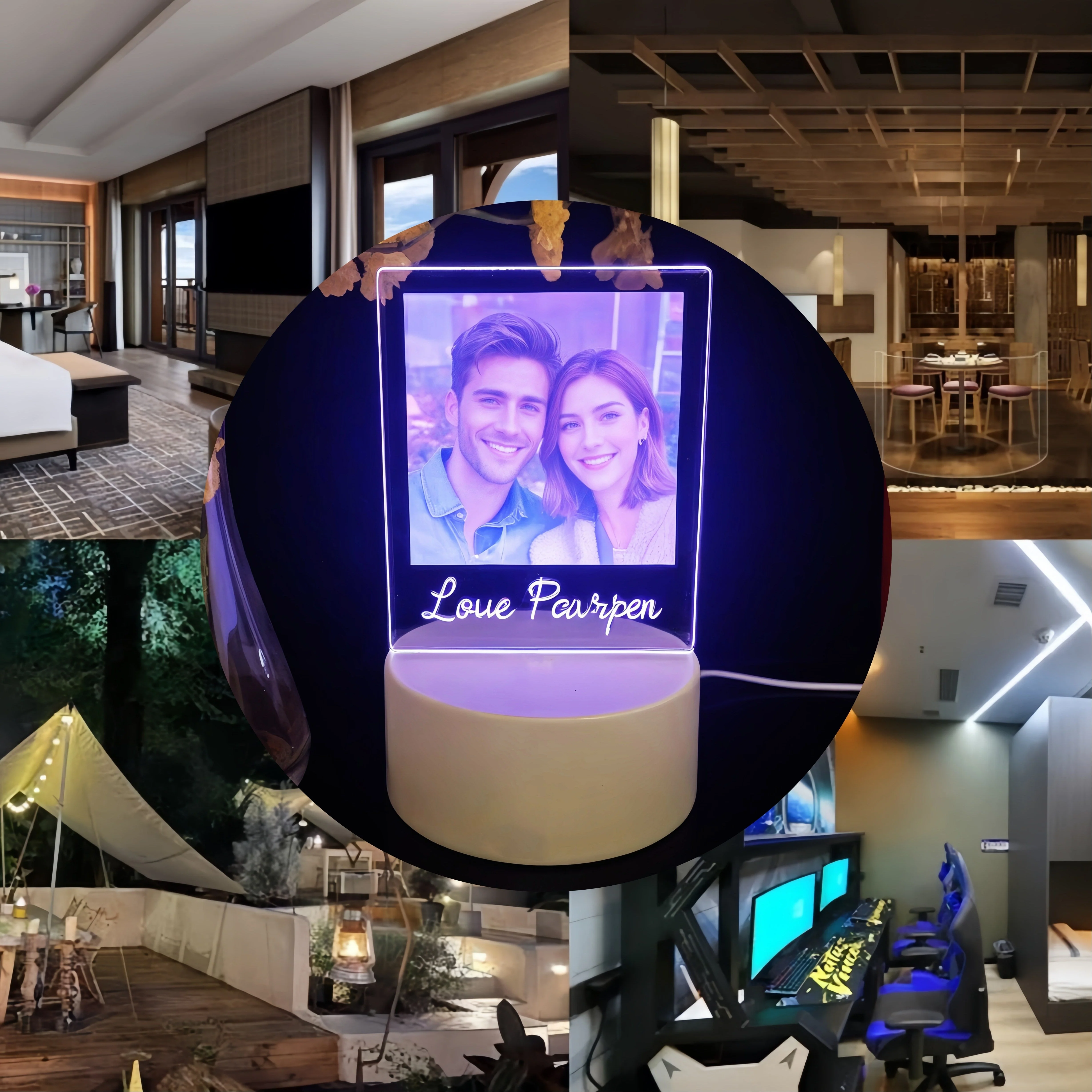Custom Photo LED Night Light – Personalized Table Lamp Gift for Girlfriend or Women - Image 5