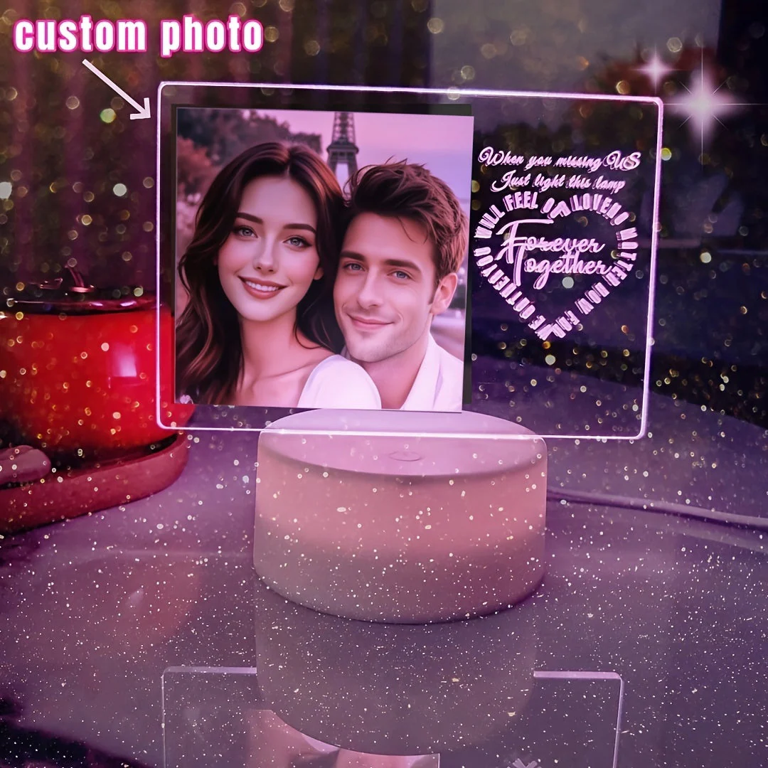 Custom Photo LED Night Light – Personalized Table Lamp Gift for Girlfriend or Women - Image 6