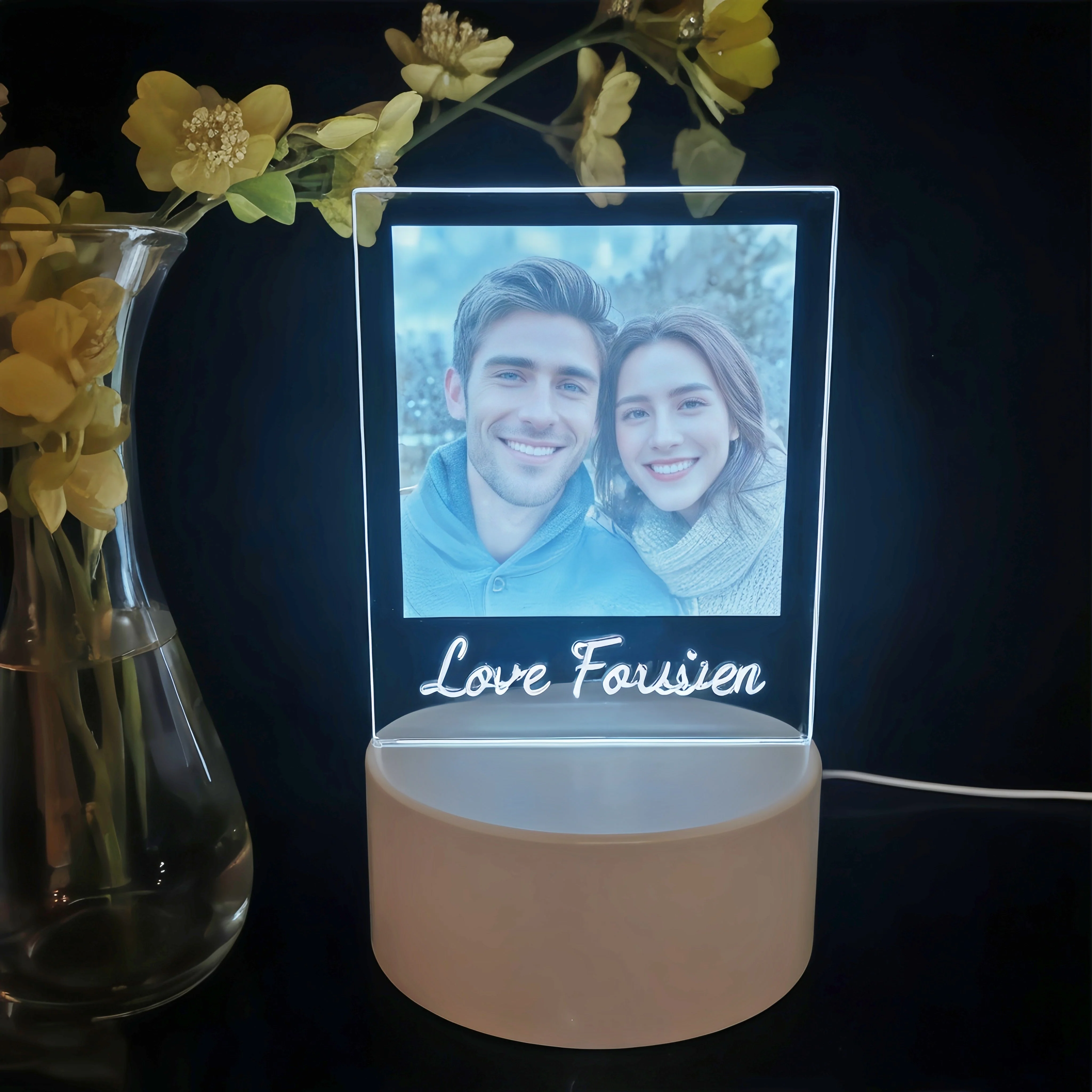Custom Photo LED Night Light – Personalized Table Lamp Gift for Girlfriend or Women - Image 7