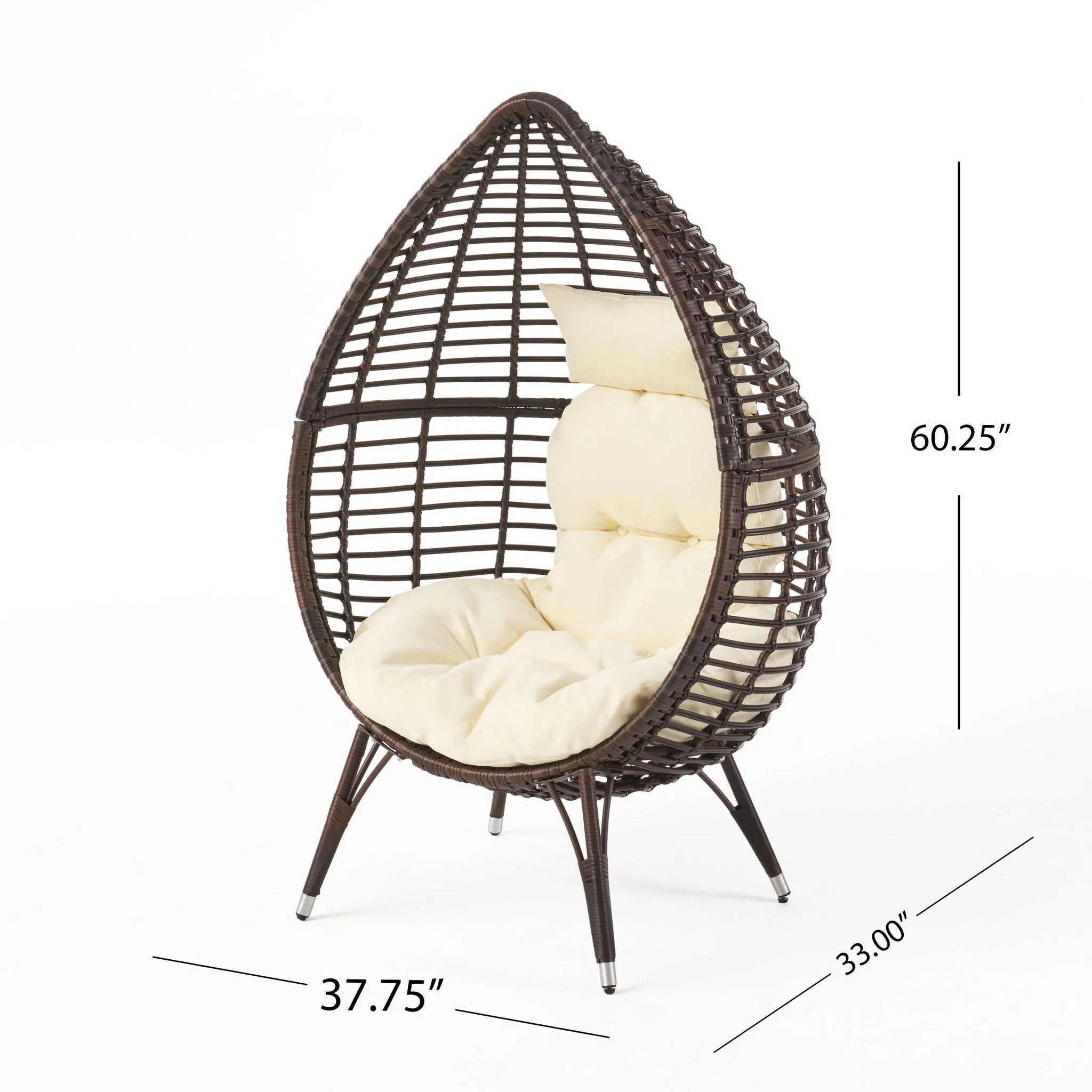 Cutter Teardrop Patio Chair With Water Resistant Cushion - Image 3