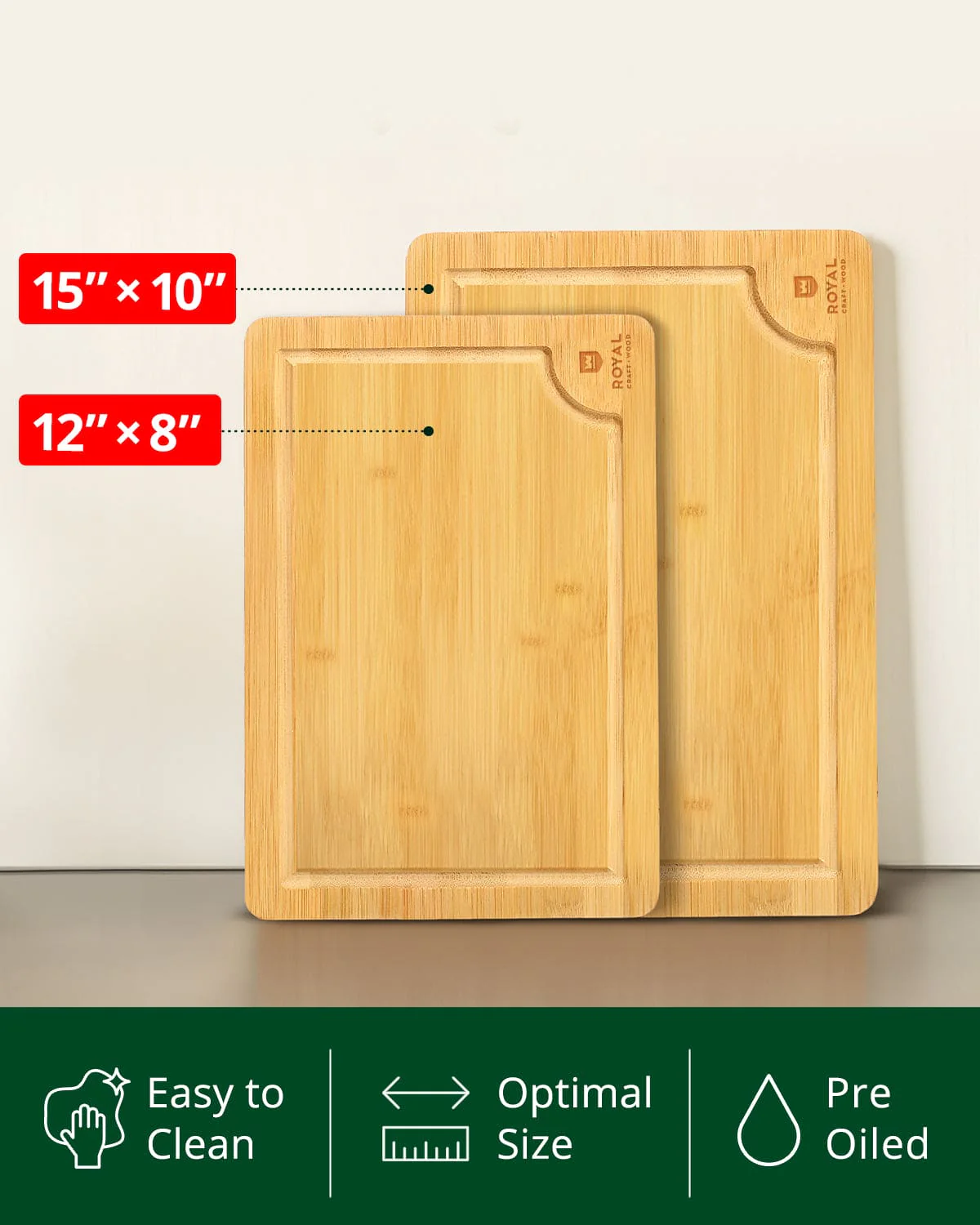 Cutting Board Set of 2, Bamboo - Image 7