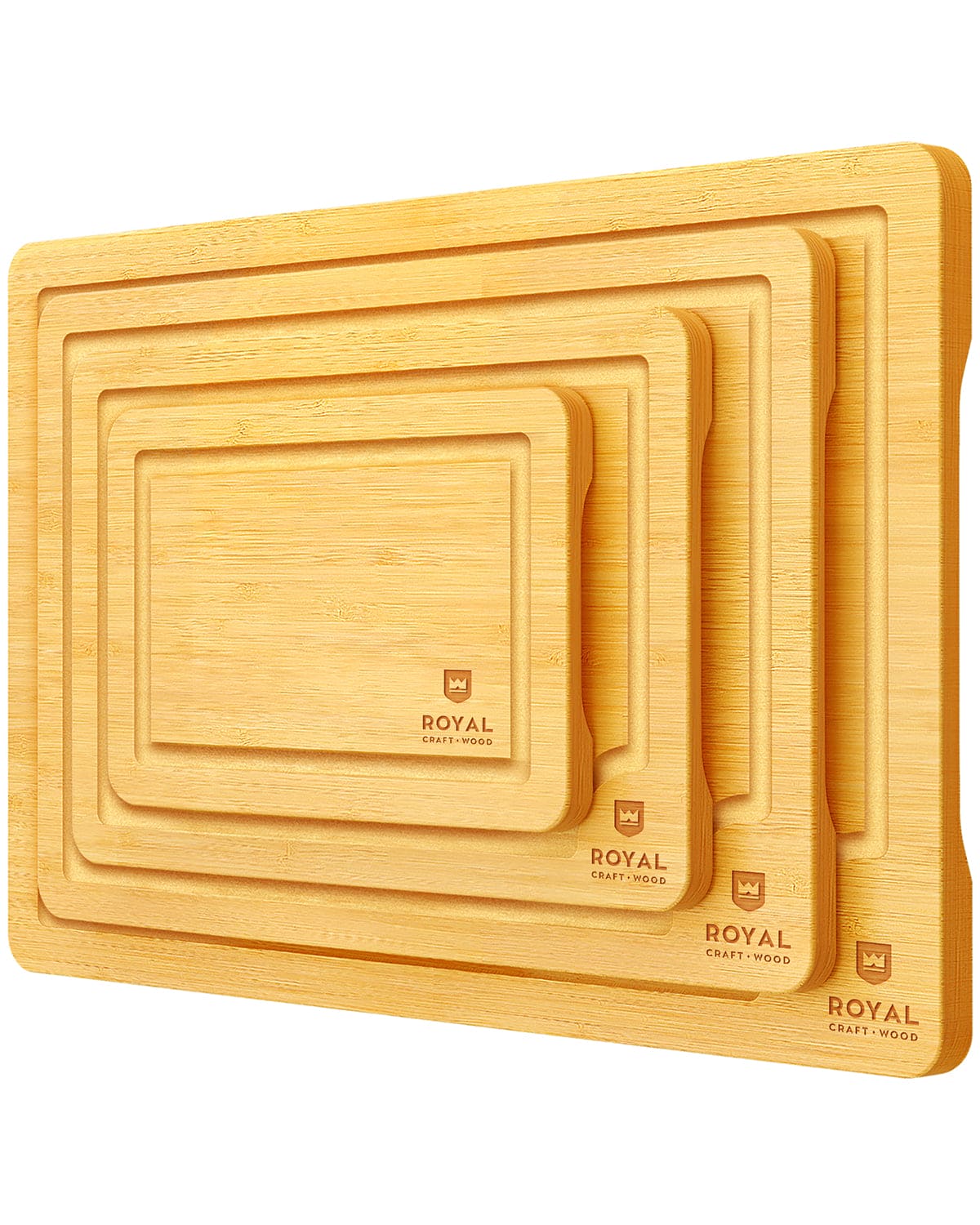 Cutting Board Set of 4, Bamboo - Image 3