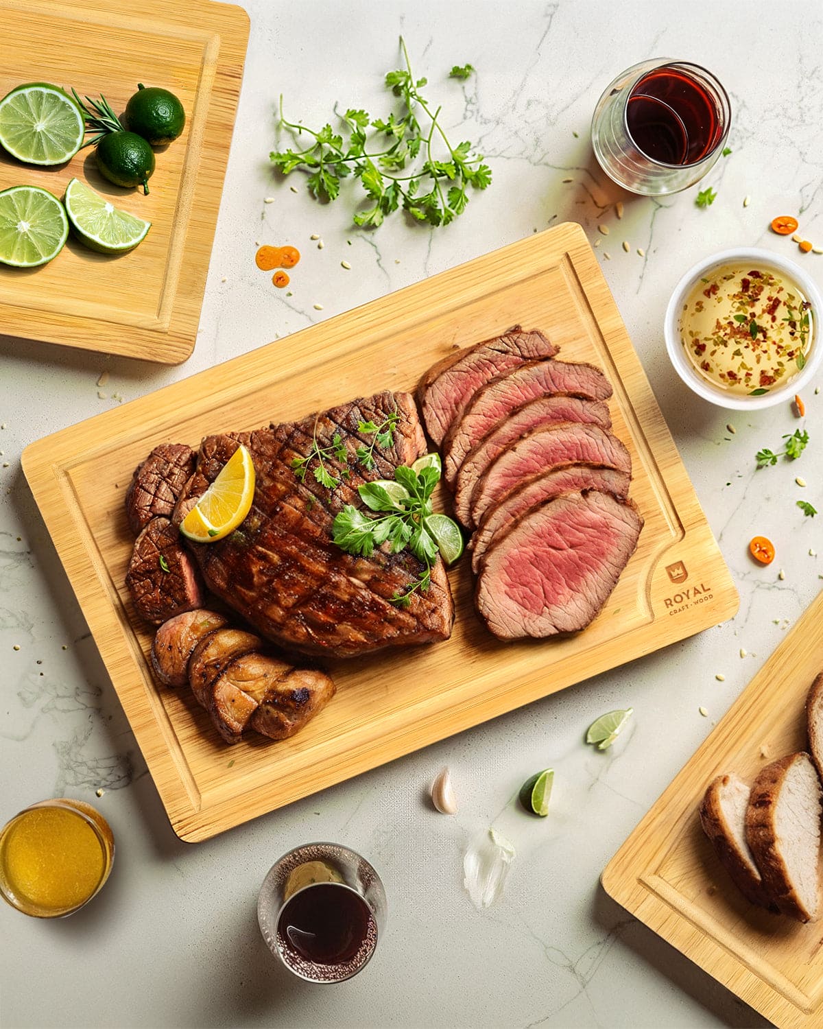 Cutting Board Set of 4, Bamboo - Image 4