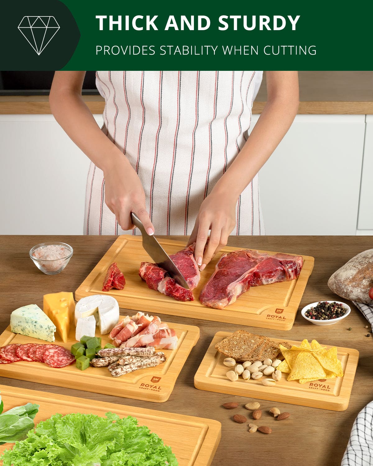 Cutting Board Set of 4, Bamboo - Image 7