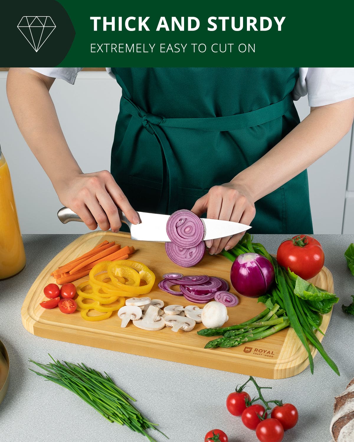 Cutting Board Two-tone XL, 18”x12” - Image 7
