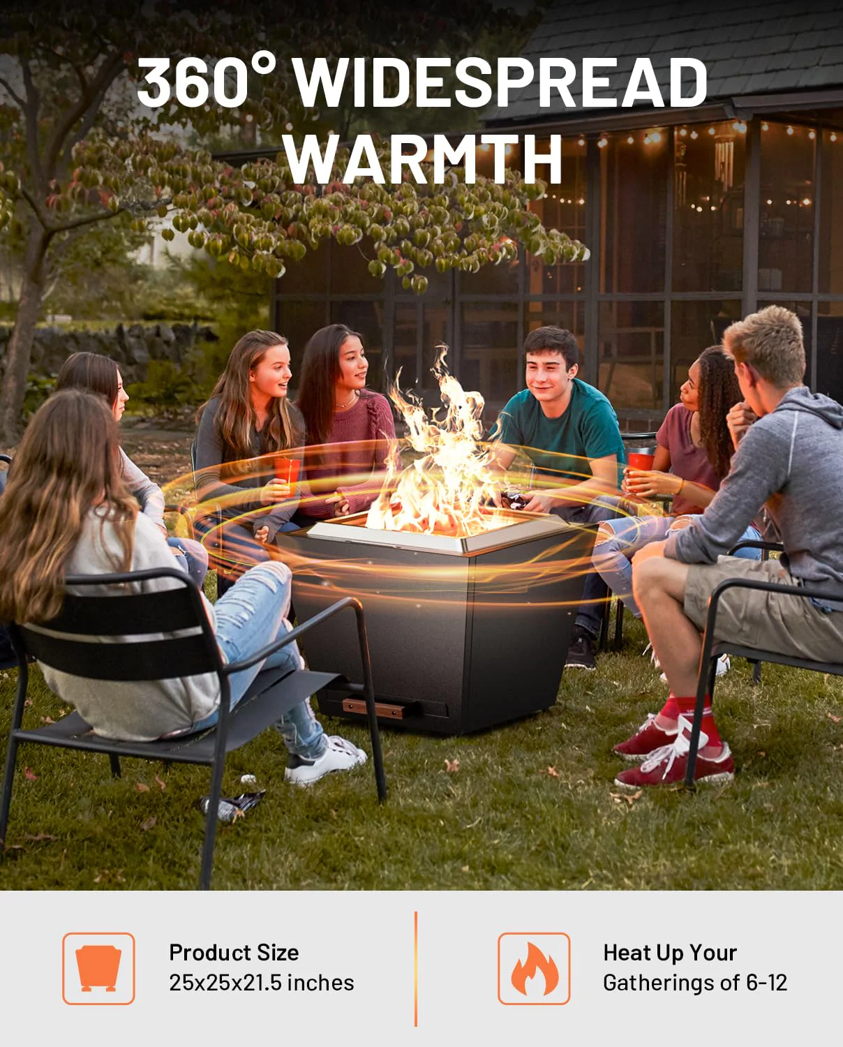 Cyberpit One Pro 25 Inch Smokeless Fire Pit Black - Image 8