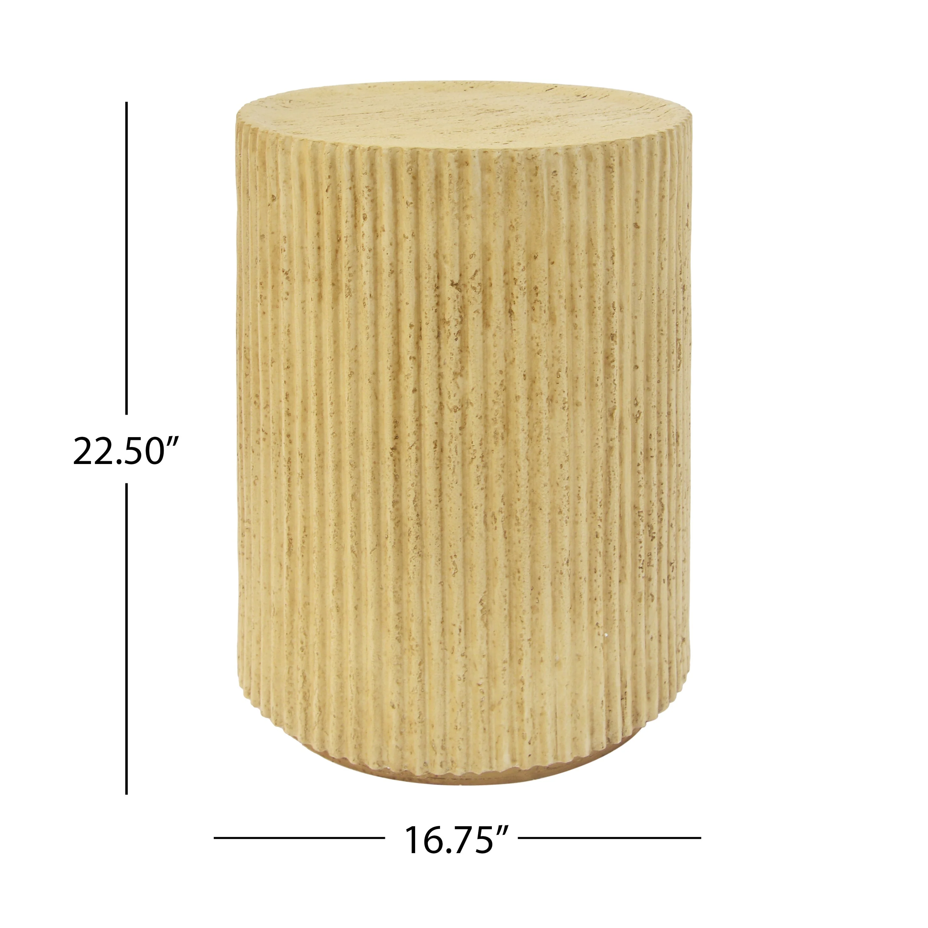 Cylindrical Outdoor Side Table Antique Brown MGO - Image 4