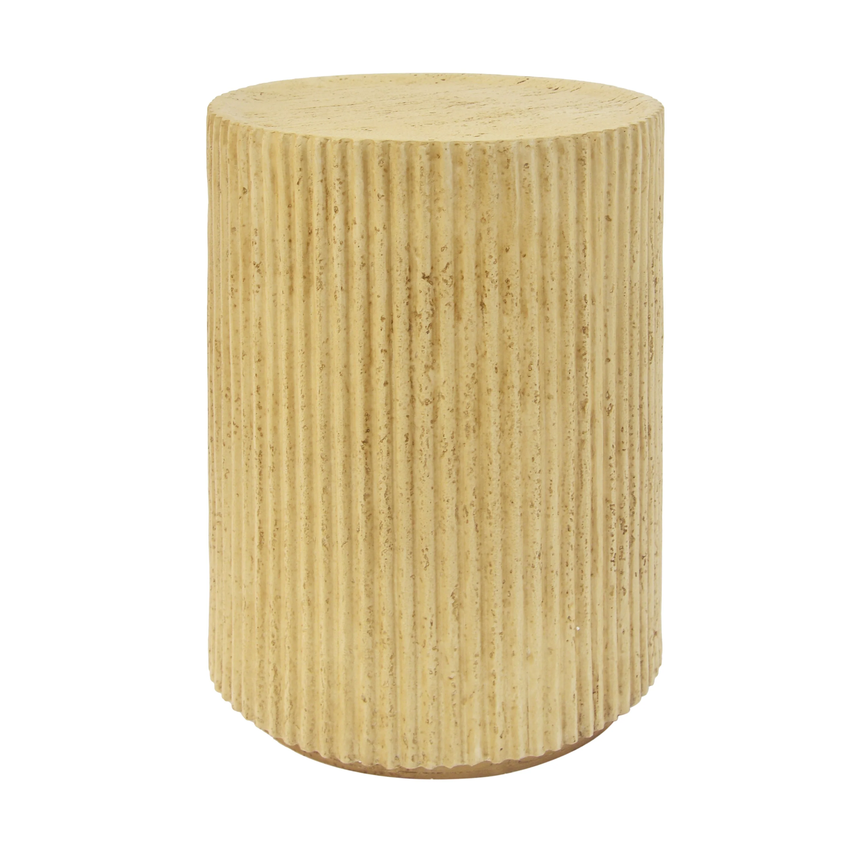 Cylindrical Outdoor Side Table Antique Brown MGO - Image 5