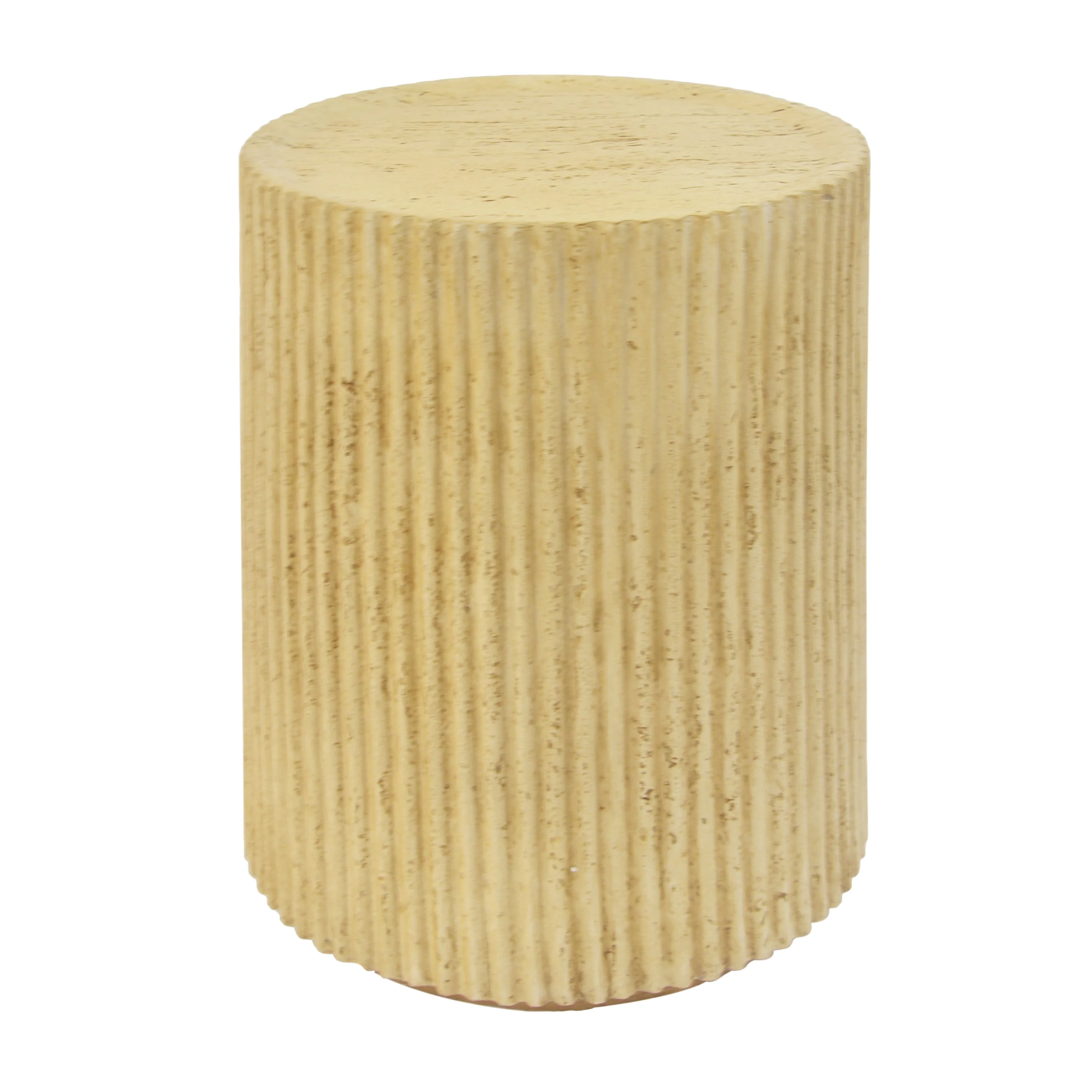 Cylindrical Outdoor Side Table Antique Brown MGO - Image 6
