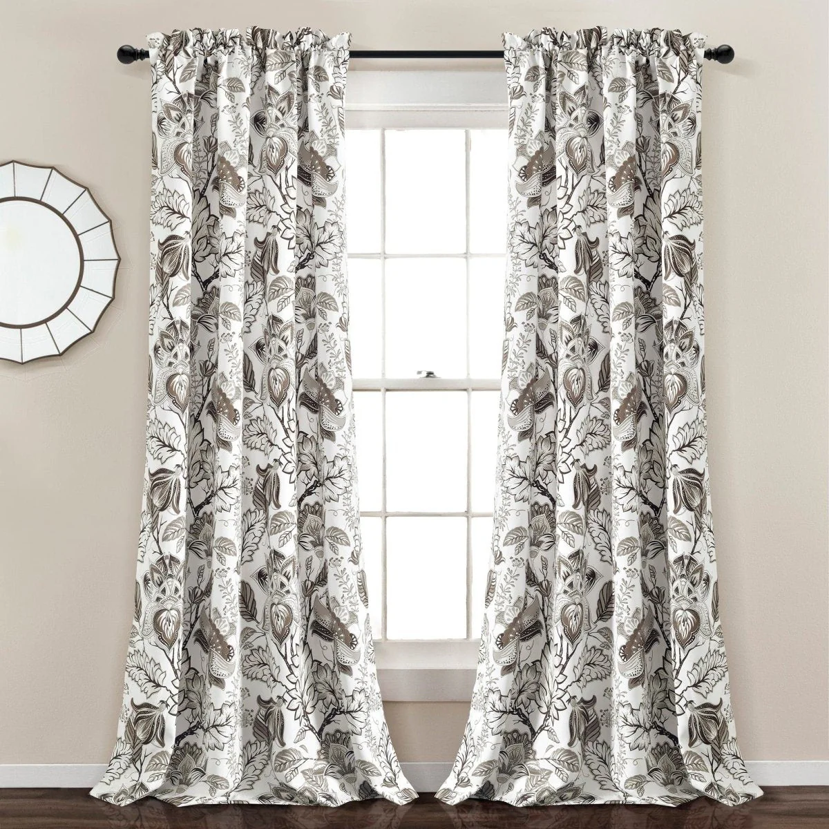 Cynthia Jacobean Light Filtering Window Curtain Set - Image 2