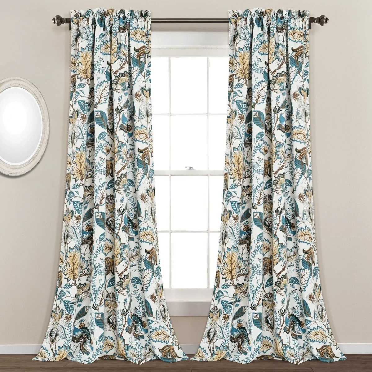Cynthia Jacobean Light Filtering Window Curtain Set - Image 4