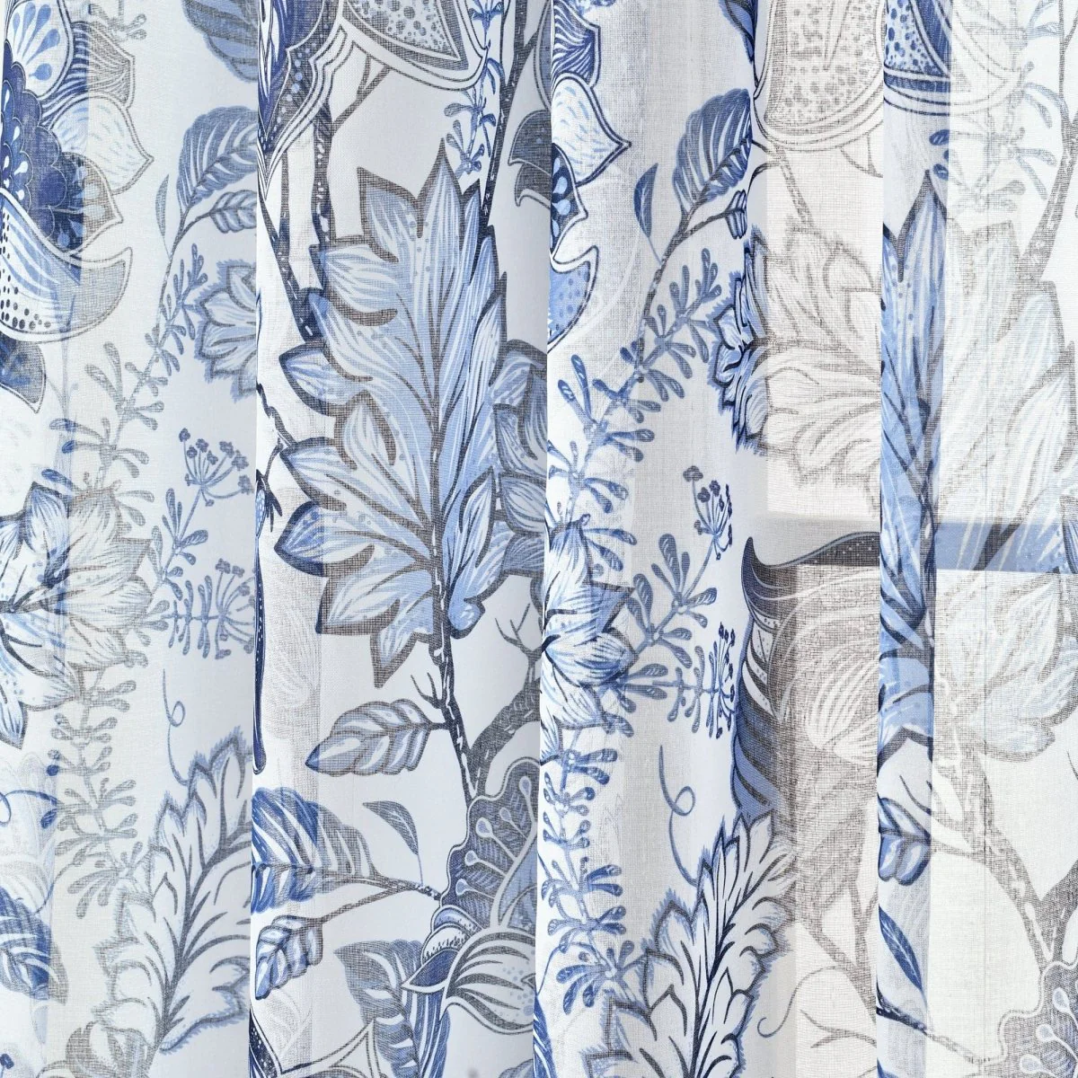 Cynthia Jacobean Sheer Window Curtain Panel Set - Image 3