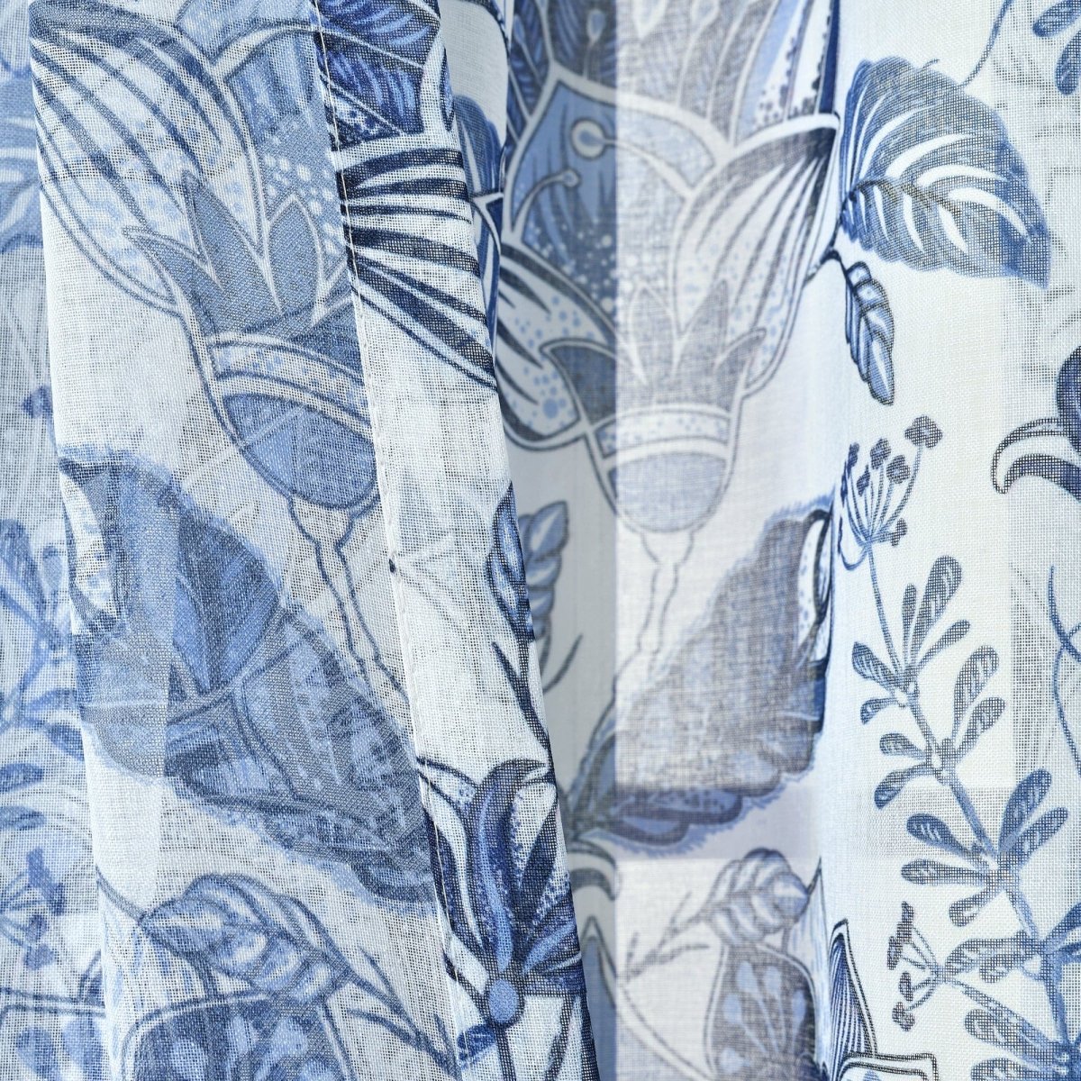 Cynthia Jacobean Sheer Window Curtain Panel Set - Image 5