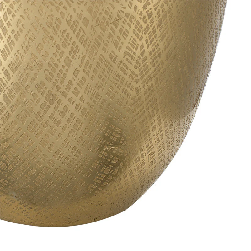 D15x25.7' Round Aluminum Sheet Gold Table Lamp with White Fabric Shade - Image 8