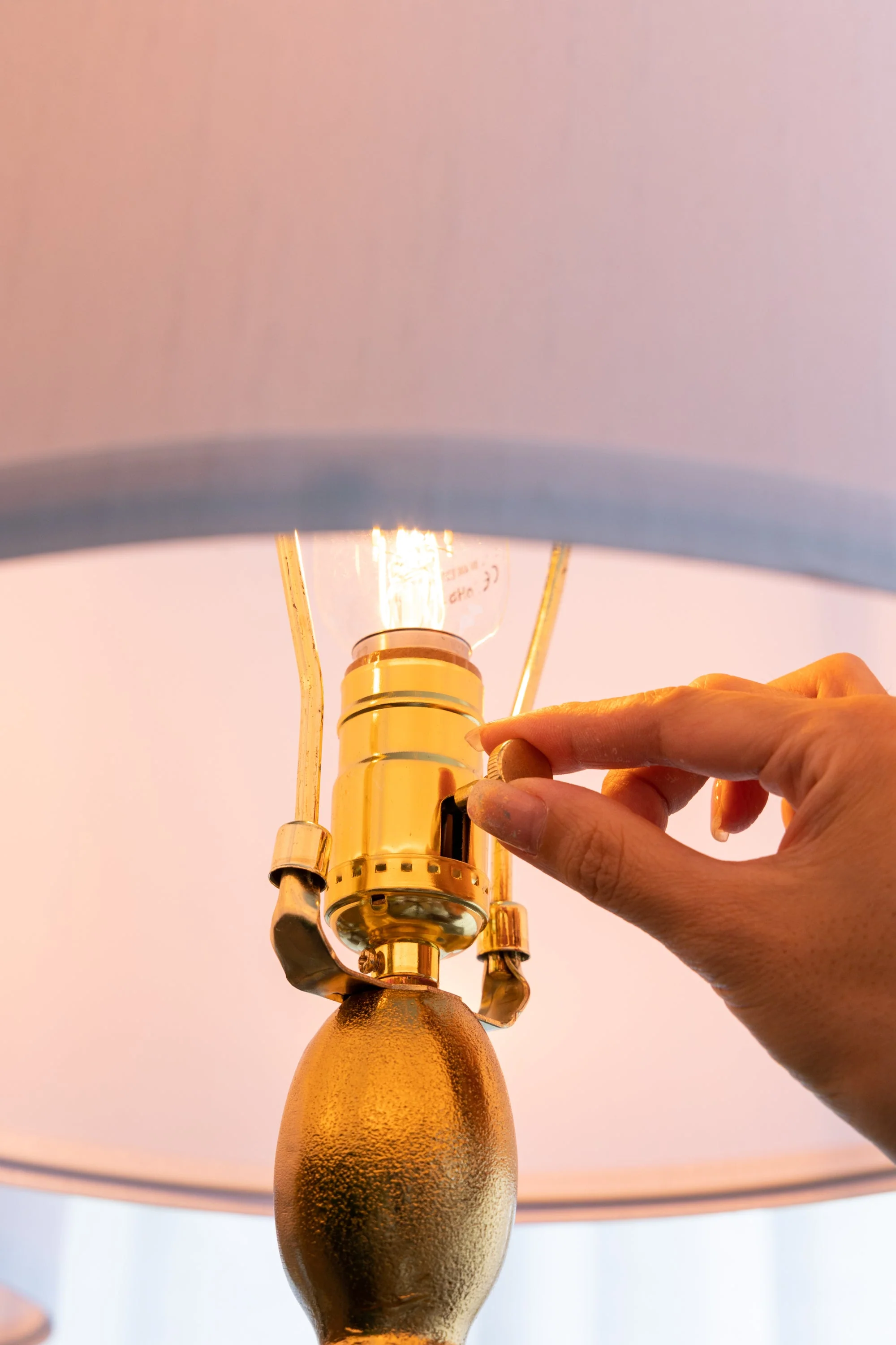 D15x29.5' Gold and White Table Lamp with Round Four Tiered Body - Image 11