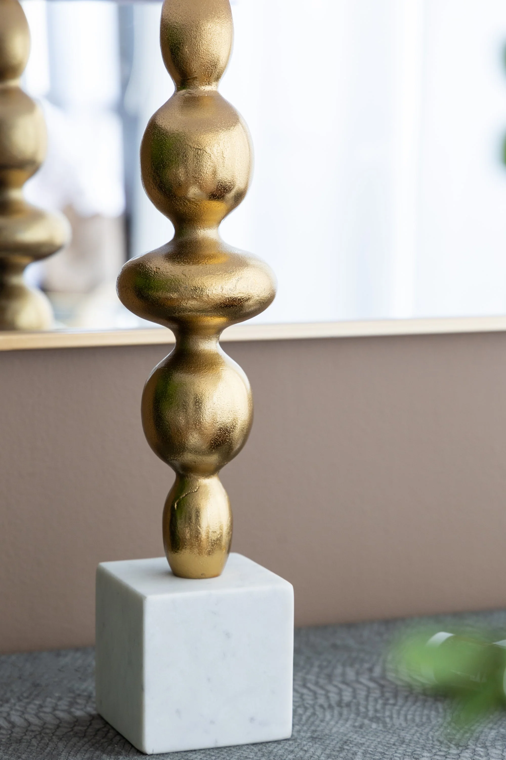 D15x29.5' Gold and White Table Lamp with Round Four Tiered Body - Image 16