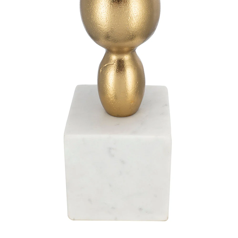 D15x29.5' Gold and White Table Lamp with Round Four Tiered Body - Image 8
