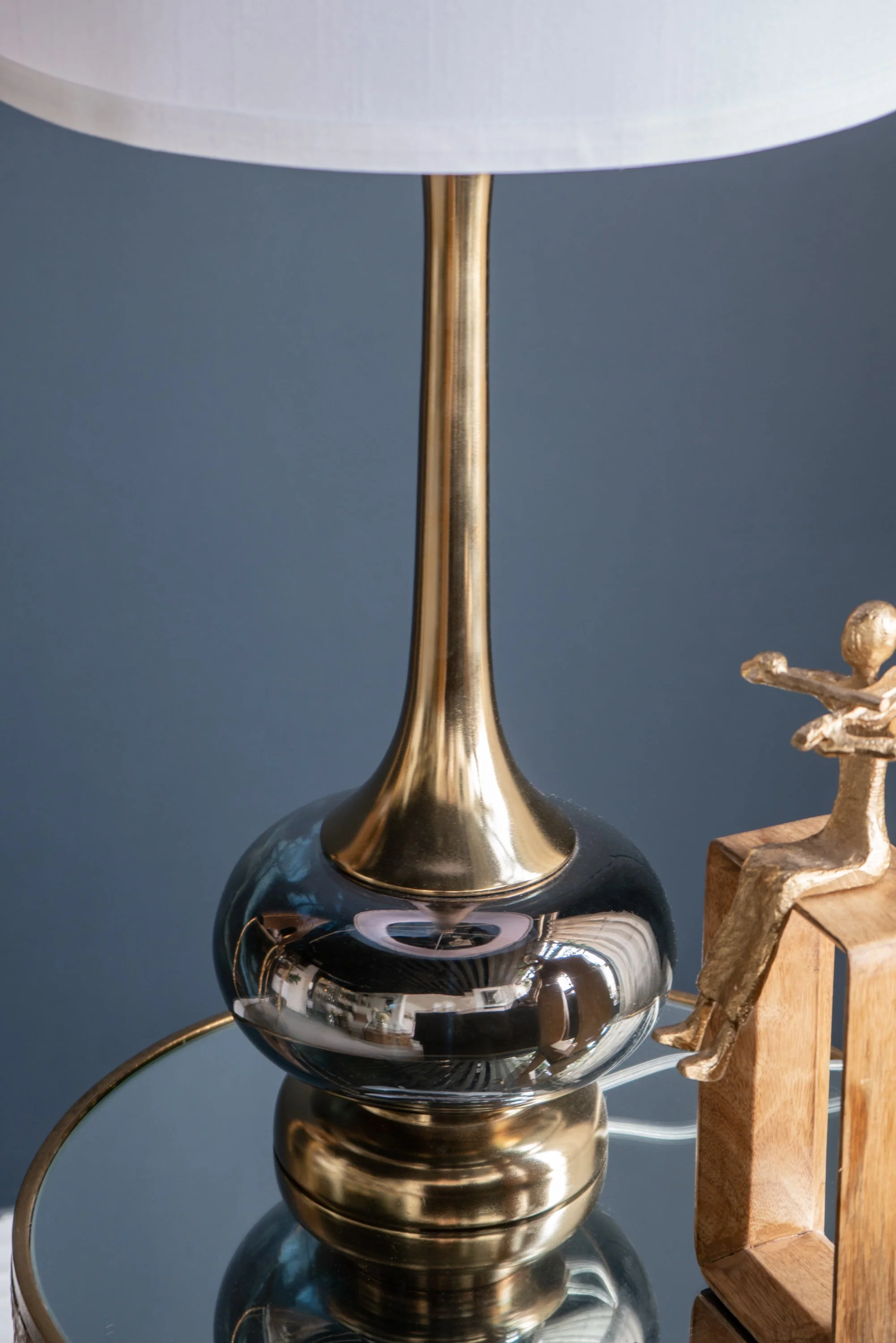 D15x29 Table Lamp with Glass Drum Shade - Image 13