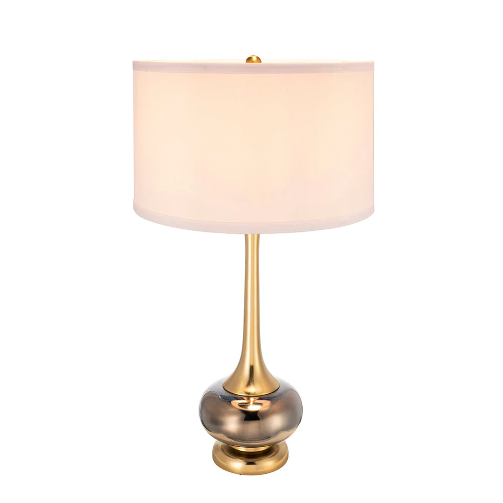 D15x29 Table Lamp with Glass Drum Shade - Image 3