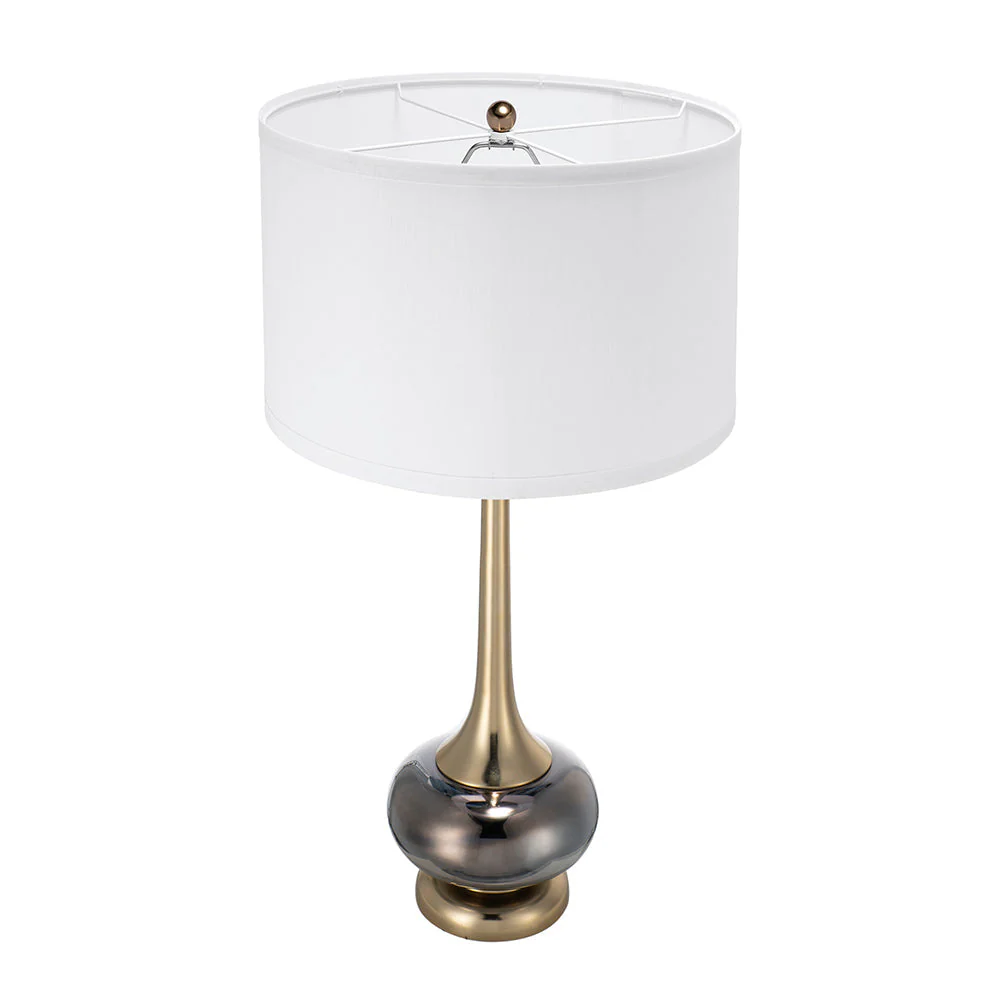 D15x29 Table Lamp with Glass Drum Shade - Image 4
