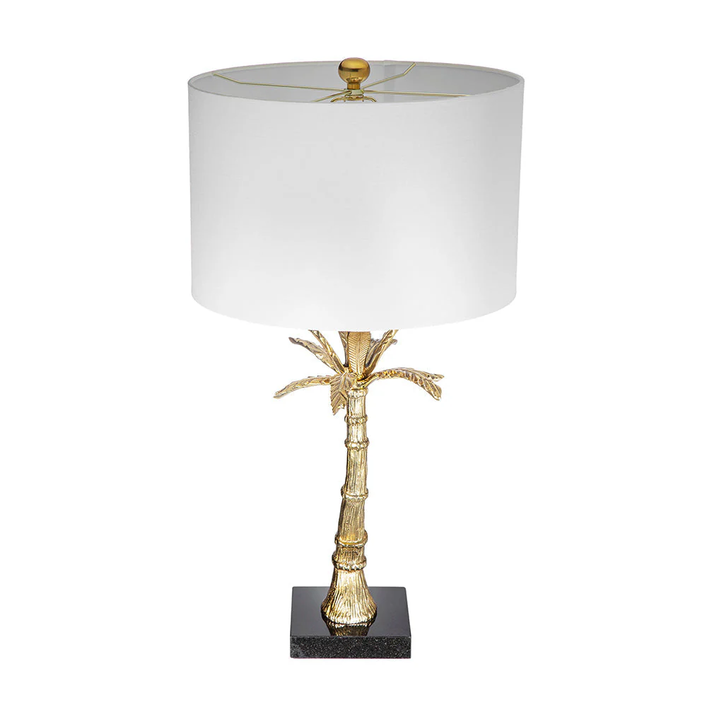 D16x31' Leaf Lamp with Marble Base Gold - Image 4
