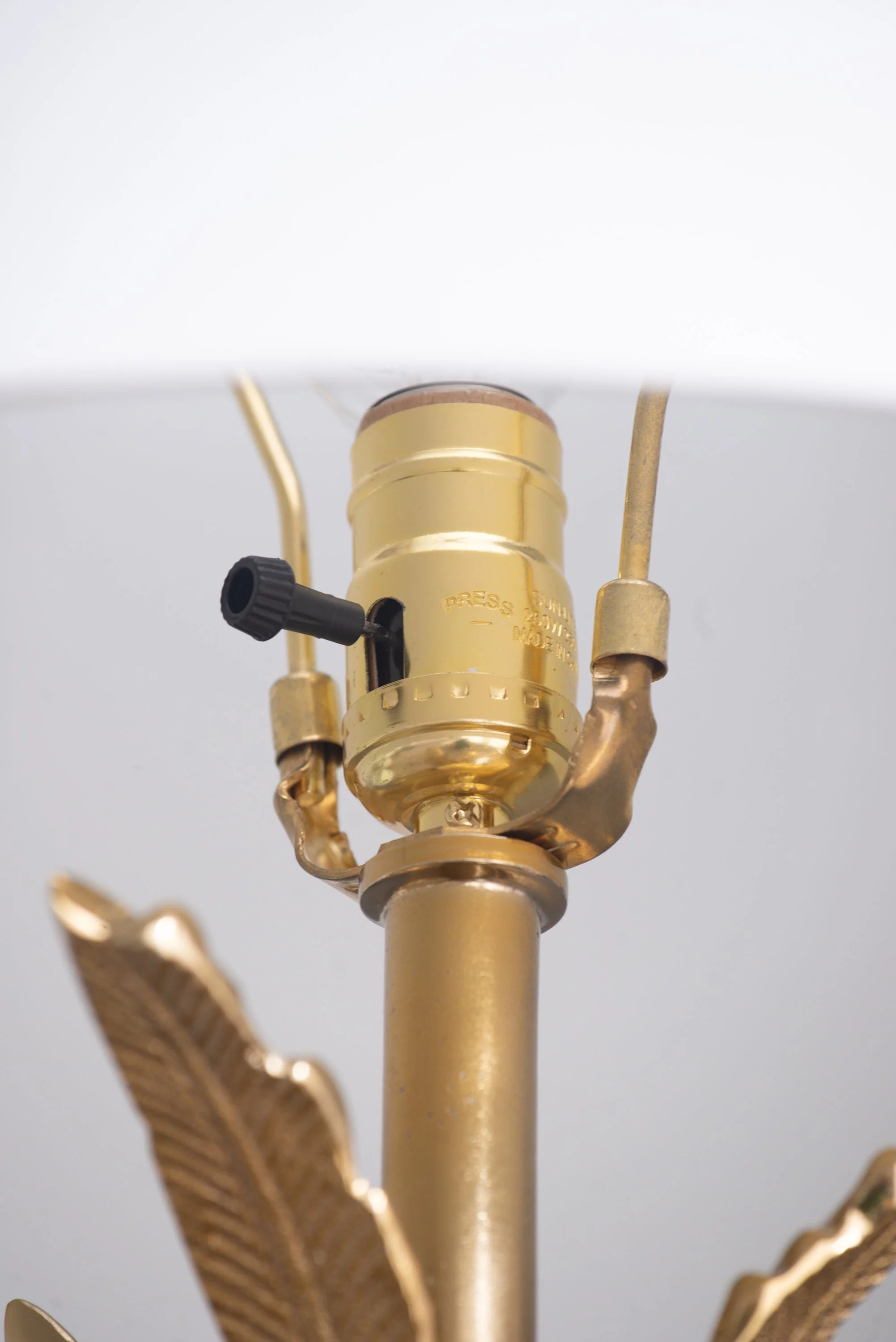 D16x31' Leaf Lamp with Marble Base Gold - Image 6